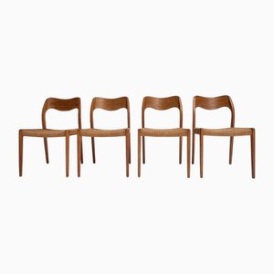 Chairs by Niels Otto Moller for J. L. Møllers, 1950s, Set of 4