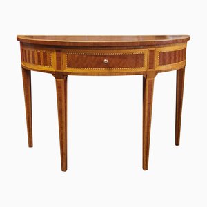 Crescent-Shaped Walnut Console, 1960s