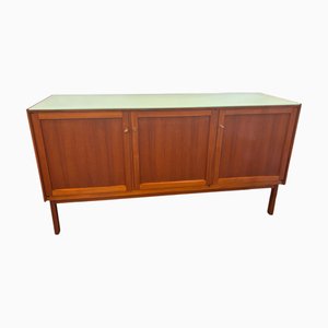 Mid-Century Sideboard with Glass Top, 1960s