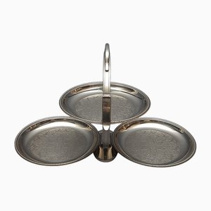 Mid-Century Folding Stand Centerpiece in Stainless Steel from Alfra Alessi, 1970s