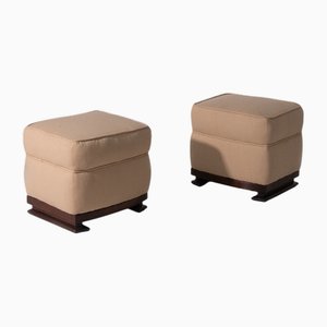 Italienische Vintage Hocker aus Baumwolle von Guglielmo Ulrich, 1940, 2er Set