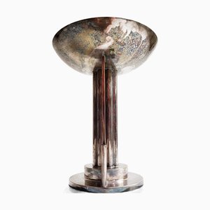 Large Art Deco Sculptural Bowl with Base, 1920s