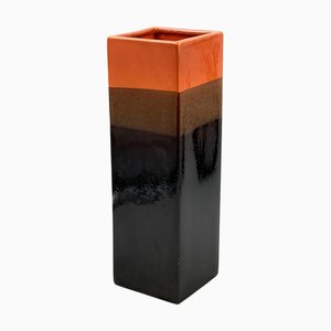 Braune Mid-Century Keramik Vase von Bitossi, Italien, 1970er