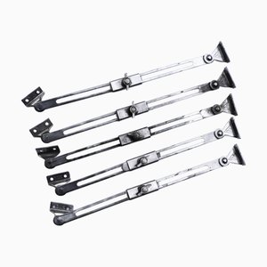 Staffe per finestre moderniste, anni '30, set di 5