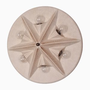 6-flammige Wand- oder Deckenlampe aus Keramik von Pan-Leuchten, Deutschland, 1970er