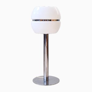 Space Age Chromed Steel Floor Lamp with Plastic Shade, 1970s
