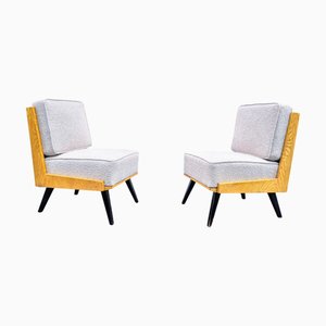 Sillón vintage en beige de S. Lejkowski, W. Leśniewski, Poland, años 60