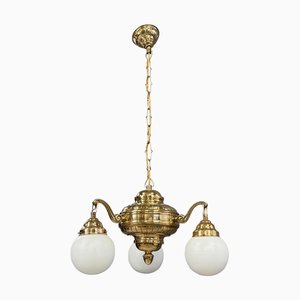 Lampadario in ottone, XIX secolo
