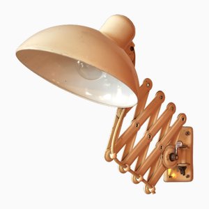 Lampada da parete a forbice di Christian Dell per Kaiser Idell / Kaiser Leuchten, anni '40