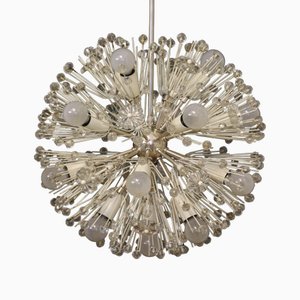 Large Snowball Silvered Ceiling Lamp by Emil Stejnar for Rupert Nikoll, 1950s