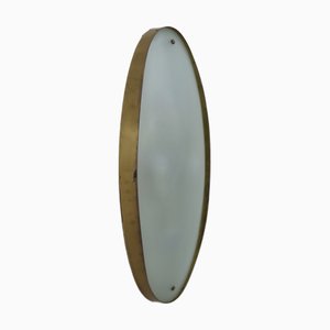 Lampada da parete in ottone e vetro di Fontana Arte, anni '50