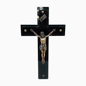 Large Late 19th Century Corpus Christi Crucifix in Copper and Bakelite, 1890s