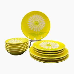 Vintage Ceramic Tableware Set by Ernestine Salerno, Italy, 1950s, Set of 13