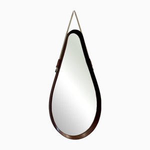 Teak Drop Shape Mirror