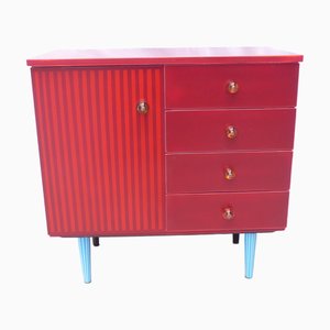 Vintage Schrank 1 Tür 4 Schubladen, 1950er