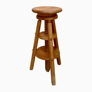 Tabouret d'Architecte Vintage en Pin, 1970