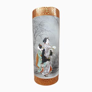 Vaso Meiji Kutani in porcellana, Giappone, metà XIX secolo