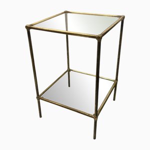 Table d'Appoint Mid-Century Moderne en Laiton, Italie, 1950s