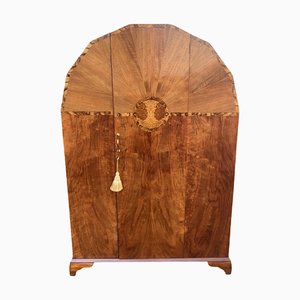 Sechseckiger Art Deco Kleiderschrank aus Nussholz, 1930er