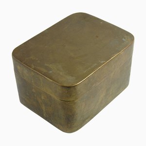 Boîte Art Déco Antique en Laiton, France, 1920s