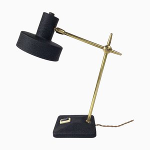 Schreibtischlampe aus Aluminium & Messing von Aluminor, 1950er