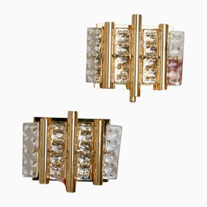 Lampade vintage in ottone di Carl Fagerlund/Hans-Agne Jakobsson per Orrefors, anni '70, set di 2