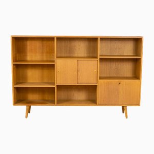 Large Oak Bookshelf, Denmark, 1960s