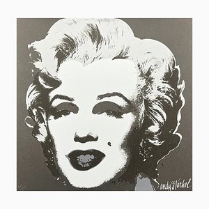 Después de Andy Warhol, Marilyn Monroe Black-Silver, años 80, Impresión