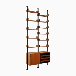 Vintage Bookcase in Teak, Laminate and Metal, Italy, 1960s