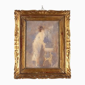 Tranquillo Cremona, Figure, Aquarelle, 19ème Siècle, Encadré