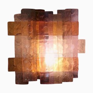 Vintage Italian Wall Light in Glass by Albano Poli for Poliarte, 1970