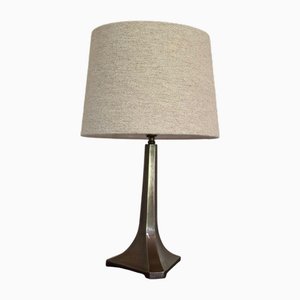 Art Nouveau Table Lamp in Patinated Metal, 1940s