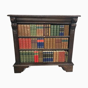 Open Bookcase in Carved Oak