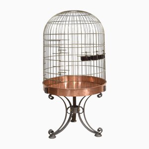 Massiver Vogelkäfig aus Messing & Kupfer, 1890er