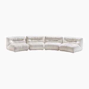 Canapé Modulable Mambo Blanc par Lorenza Bozzoli, Set de 4