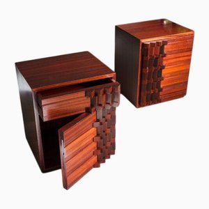 Diamante Night Cabinets in Mahogany, 1970s, Set of 2