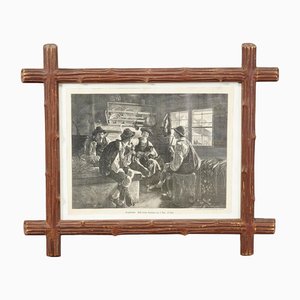 Después de E. Rau, popular escena bávara, 1900, grabado en cobre
