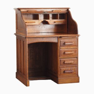 Oak Roll-Top Desk, 1900s