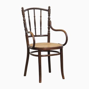 Silla de bistró vintage con reposabrazos de Thonet