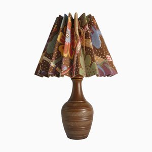 Brown Stoneware Model Number 59617 Table Lamp from Scheurich, West Germany, 1960s