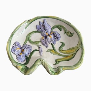 Ciotola di Barbotine Taglio Iris di Capodimonte, XX secolo