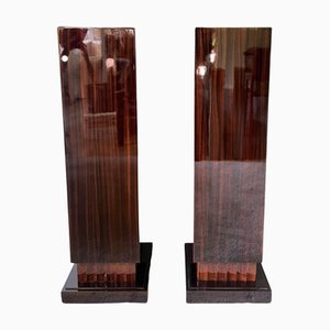 Französische Art Deco Makassar Podeste, 1930er, 2er Set