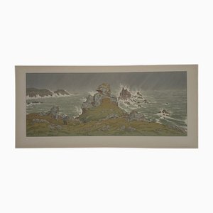 Henri Rivière, La Féérie des Heures : La Tempête, Lithographie