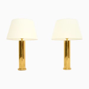Lampes de Bureau Vintage en Laiton de Boréns, Suède, 1970s, Set de 2