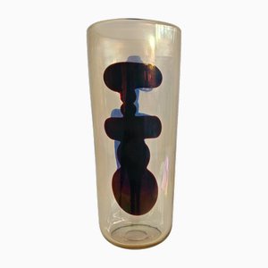 Artistic Vase in Murano Glass by Fulvio Bianconi for Venini, 1950s