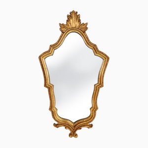Rococo-Baroque French Mirror in Wood with Gilded Frame, 1950s