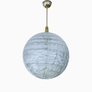 Lámpara colgante grande de cristal de Murano de Doria, años 70