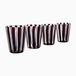 Vasos de cristal de Mariana Iskra para Angelo Ballarin. Juego de 4