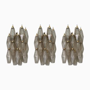 Lampade da parete vintage di Murano beige sabbia, set di 3