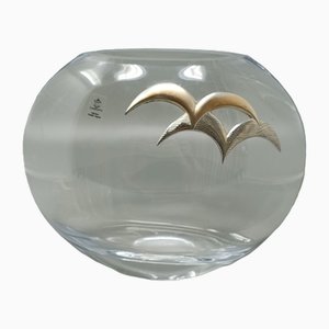 Vaso in cristallo e argento di Camilletti, Italia, anni '70